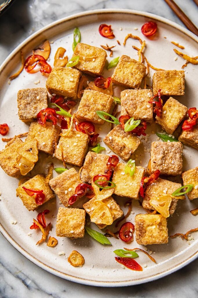 Crispy Air Fryer Tofu Bites - The Veg Connection