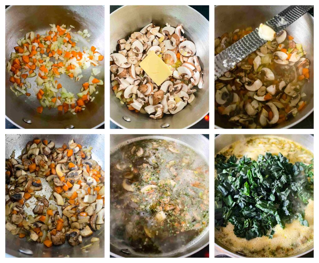 six process shots showing how to make the dish